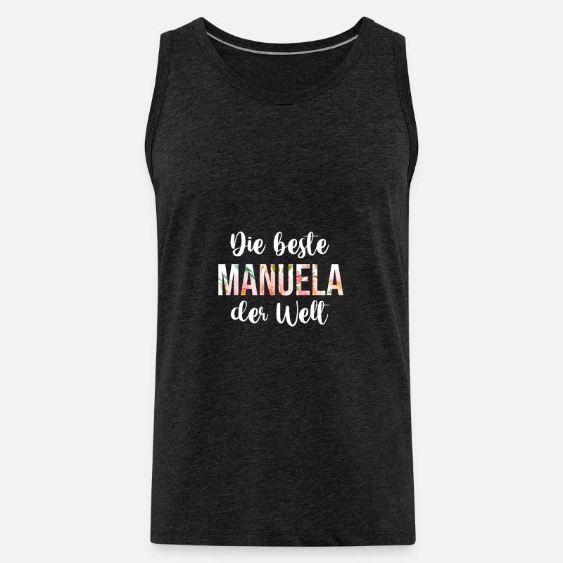 Manuela - Männer Premium Bio Tank Top - Anthrazit