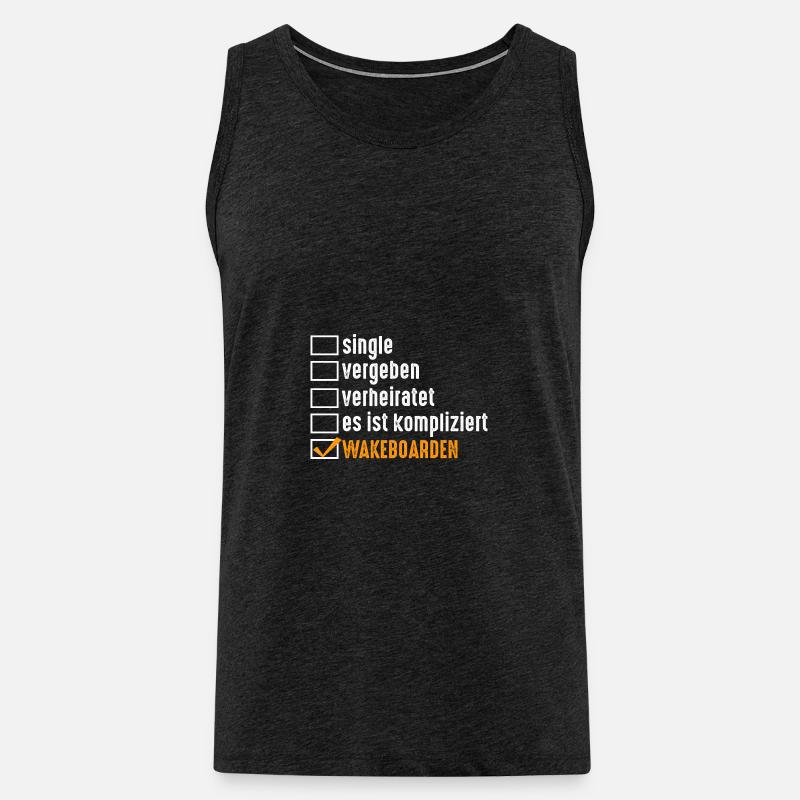 Wakeboarder Wakeboard Wakeboarding - Männer Premium Bio Tank Top - Anthrazit