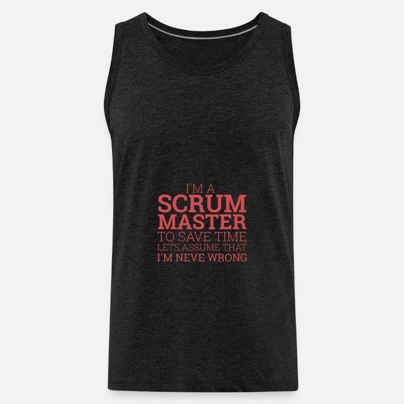 "Scrum Master" | Scrum Master - Männer Premium Bio Tank Top - Anthrazit
