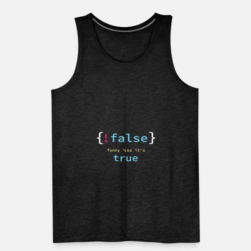 Programmierer Nerd False True Männer Premium Bio Tank Top