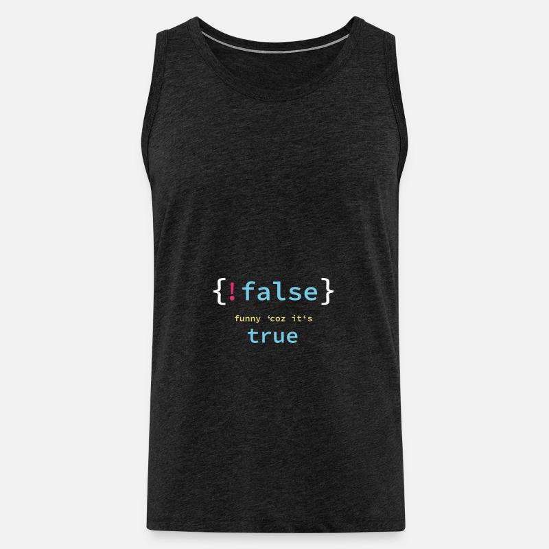 Programmierer Nerd False True - Männer Premium Bio Tank Top - Anthrazit
