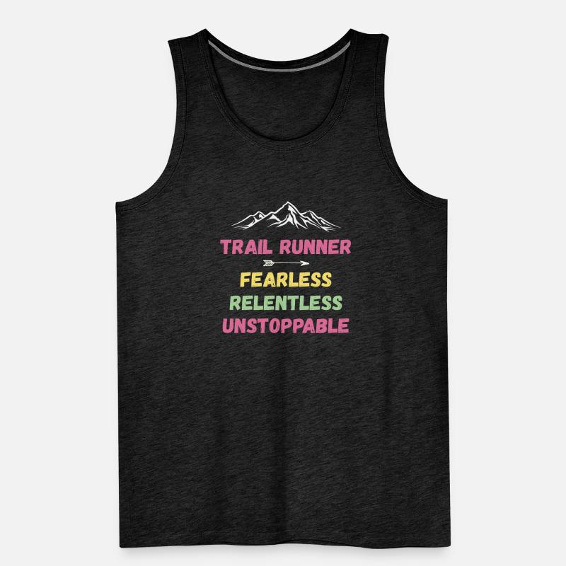 Trail Runner - Intrépide. Implacable. Imparable. Débardeur bio Premium Homme