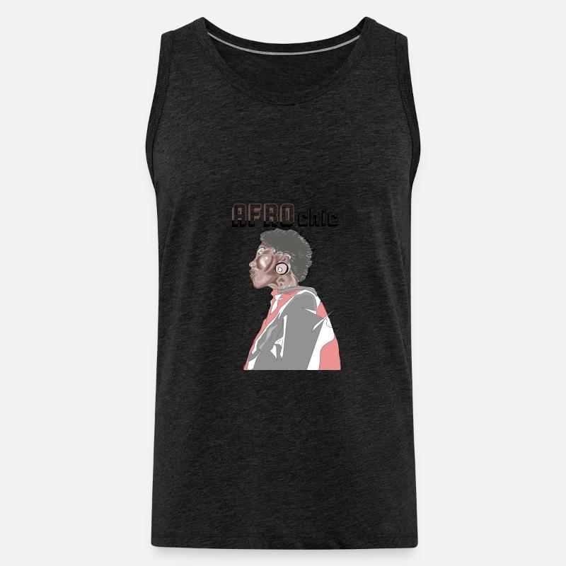 Afro-Chic - Männer Premium Bio Tank Top - Anthrazit