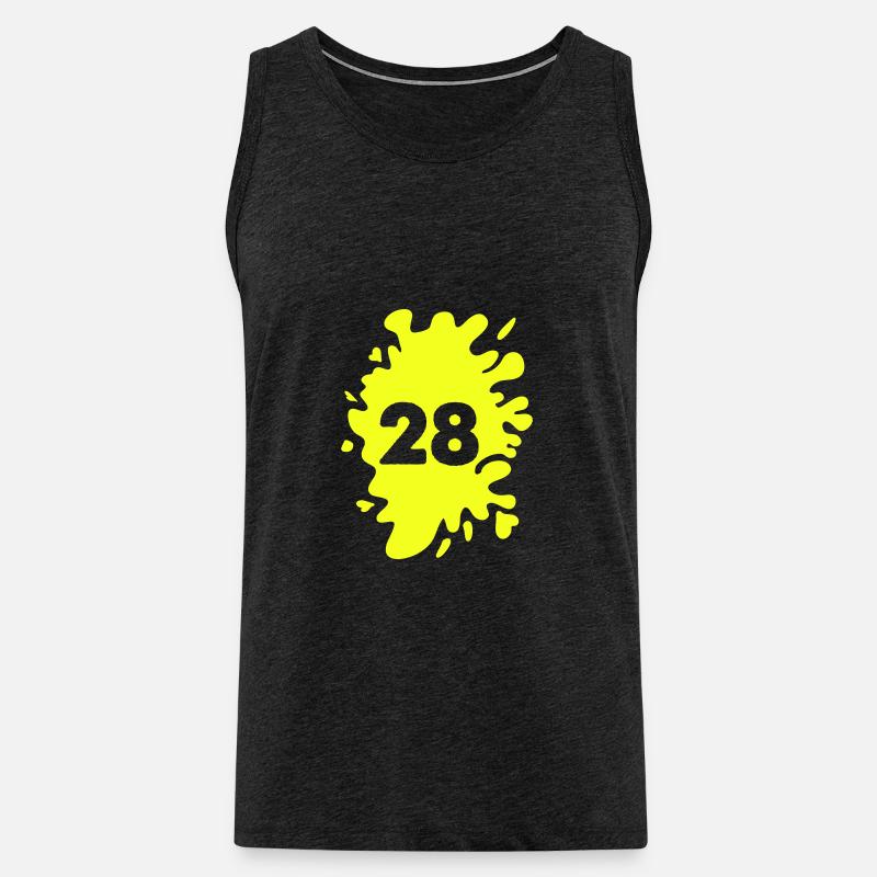 Klecks 28 - Männer Premium Bio Tank Top - Anthrazit