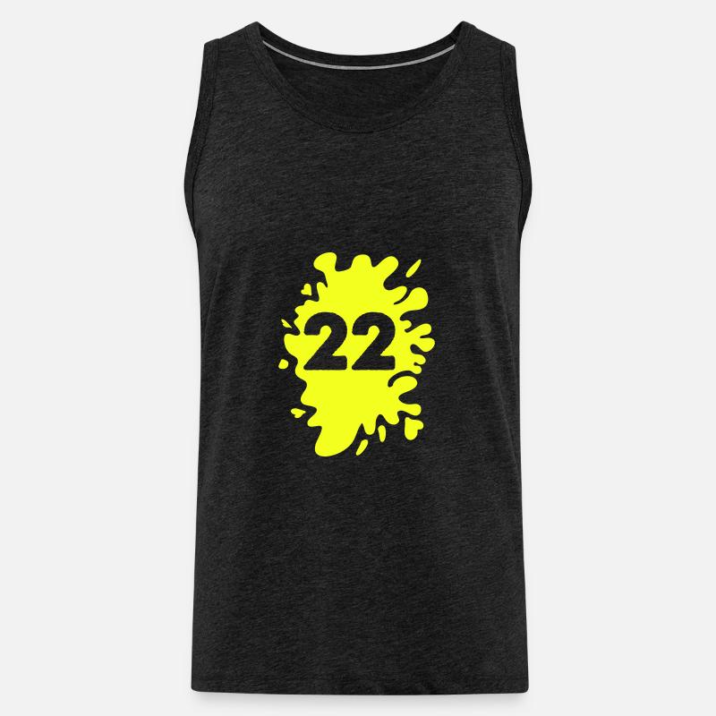 klecks 22 - Männer Premium Bio Tank Top - Anthrazit