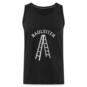 Bauleiter - Baustelle - Leiter Wortspiel - Männer Premium Bio Tank Top - Anthrazit - Vorne - AI Model Male 185 dark (185cm)