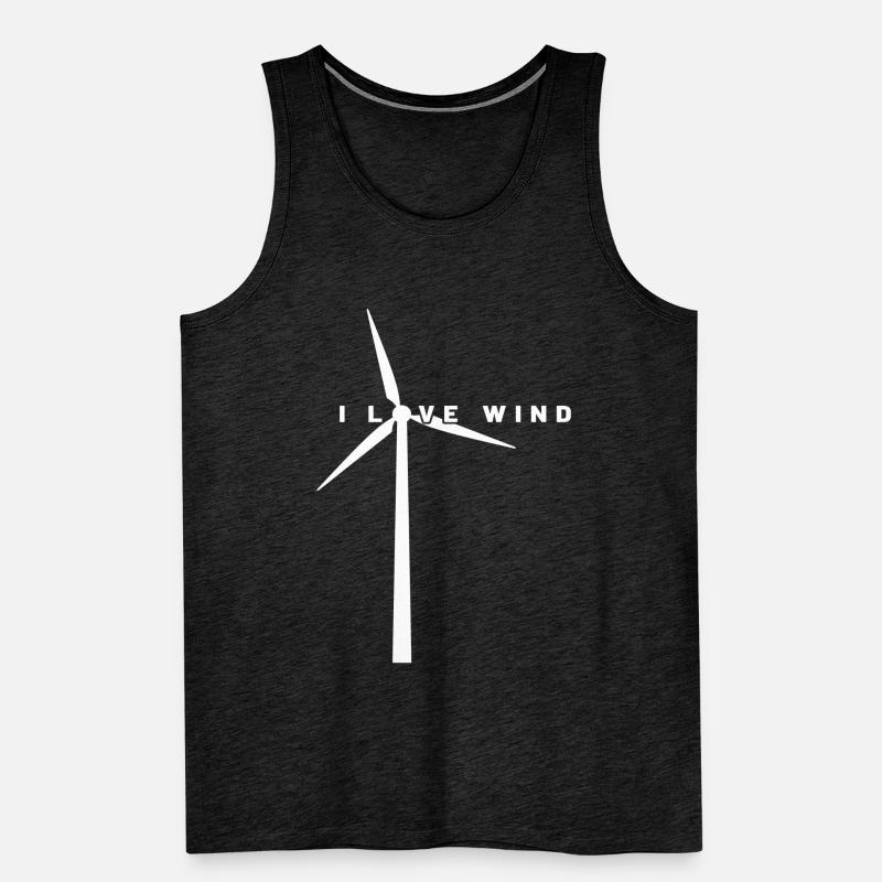 Énergie éolienne - J’aime le vent - Énergie éolienne - Parc éolien Débardeur bio Premium Homme