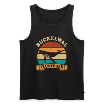 Wal - Buckelwal - Flüsterer - Geschenk - Männer Premium Bio Tank Top - Anthrazit - Vorne - AI Model Male 185 dark (185cm)