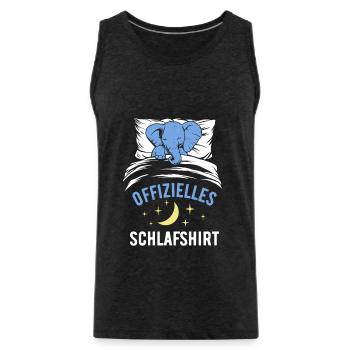 Offizielles Schlafshirt lustiges Elefant Geschenk - Männer Premium Bio Tank Top - Anthrazit - Vorne - AI Model Male 185 dark (185cm)