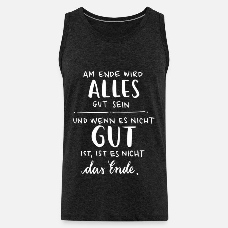 Alles wird gut - Männer Premium Bio Tank Top - Anthrazit