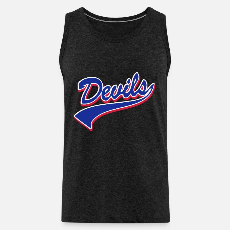 Devils Script Original - Men's Premium Organic Tank Top - charcoal grey