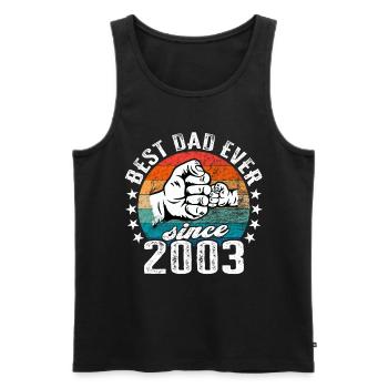 Bester Papa der Welt seit 2003 Vatertag - Männer Premium Bio Tank Top - Anthrazit - Vorne - Alexander (188cm)