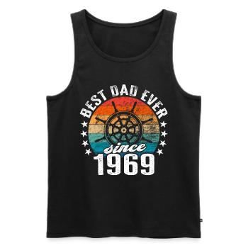 Bester Papa der Welt seit 1969 Kapitän - Männer Premium Bio Tank Top - Anthrazit - Vorne - Alexander (188cm)