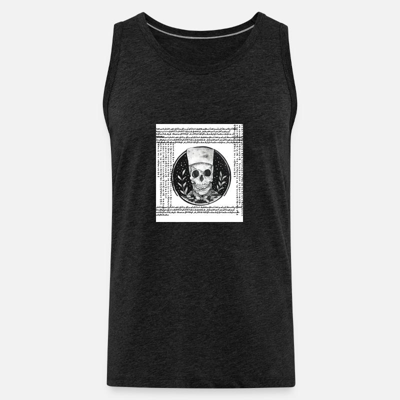 Electro Skull - Männer Premium Bio Tank Top - Anthrazit