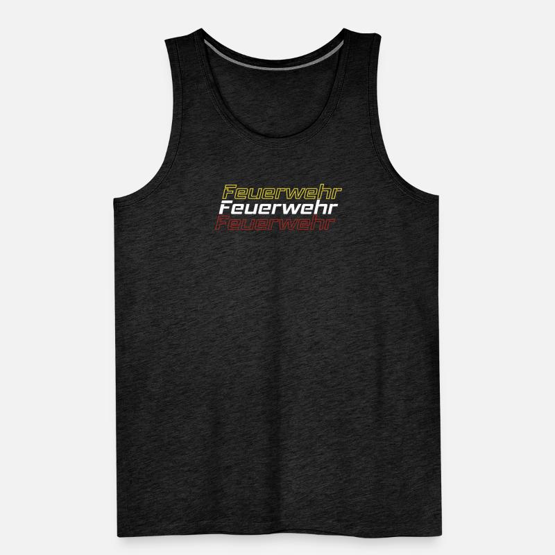 Fire Brigade Triple Layer Design Men's Premium Organic Tank Top