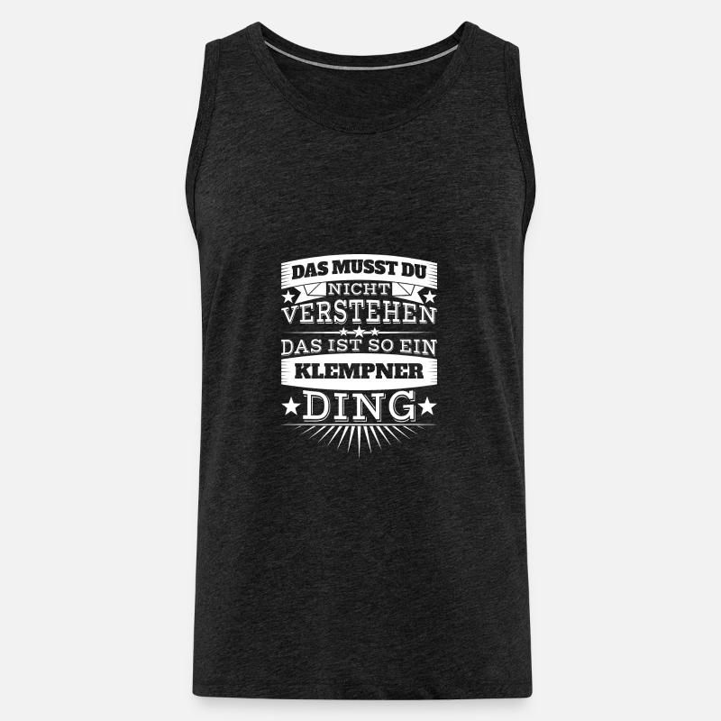 Klempner - Männer Premium Bio Tank Top - Anthrazit