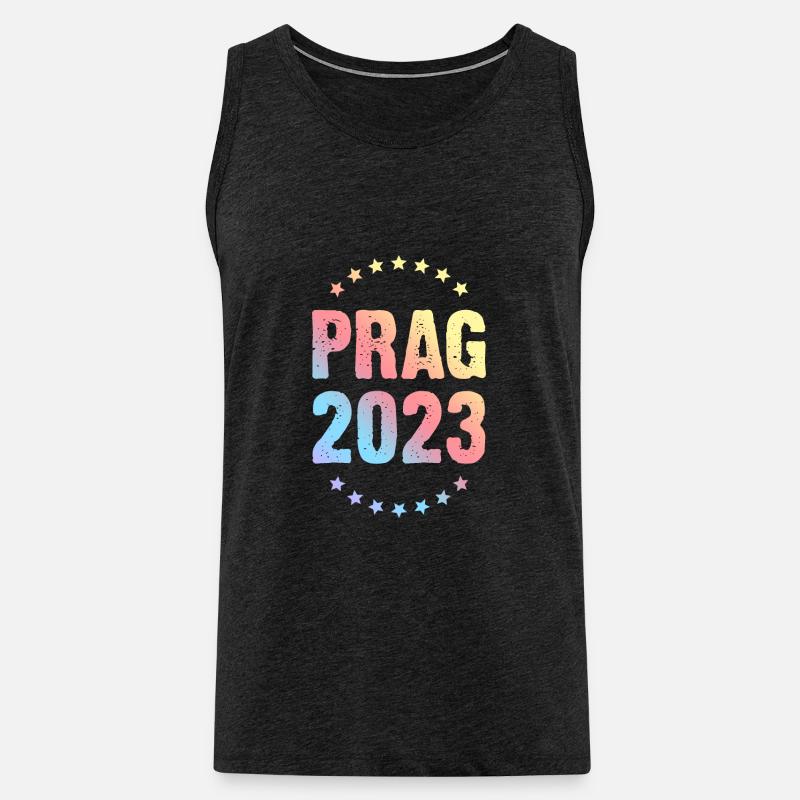 Prag 2023 - Männer Premium Bio Tank Top - Anthrazit