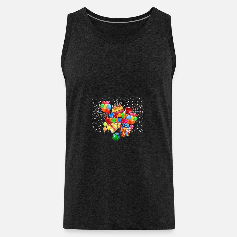 Happy Birthday Geburtstag Torte Cake Geschenke - Männer Premium Bio Tank Top - Anthrazit