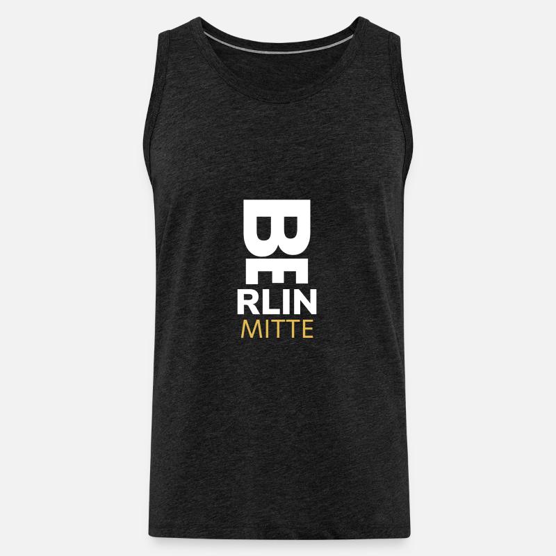 Berlin Mitte - Männer Premium Bio Tank Top - Anthrazit
