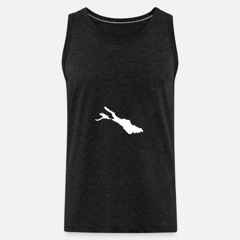Bodensee - Männer Premium Bio Tank Top - Anthrazit