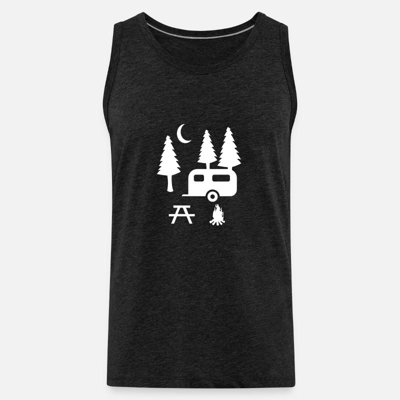 Camping Wohnwagen - Männer Premium Bio Tank Top - Anthrazit