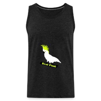 Real Punk, Kakadu, Papagei, Vogel - Männer Premium Bio Tank Top - Anthrazit - Vorne - Alexander (188cm)