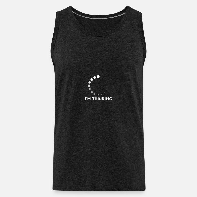 I'M Thinking Computer Design - Männer Premium Bio Tank Top - Anthrazit