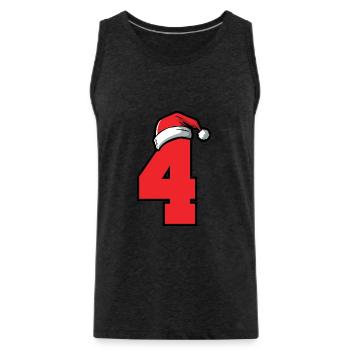 4 Numéro de Noël - Débardeur bio Premium Homme - charbon - Devant - AI Model Male 185 dark (185cm)