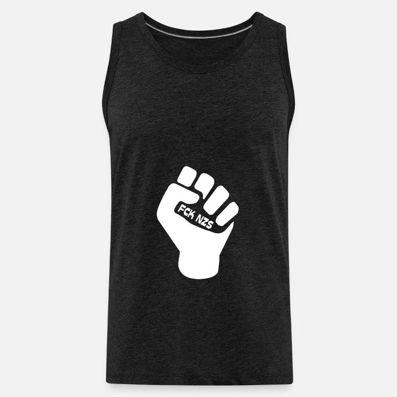 FCK NZS - Männer Premium Bio Tank Top - Anthrazit