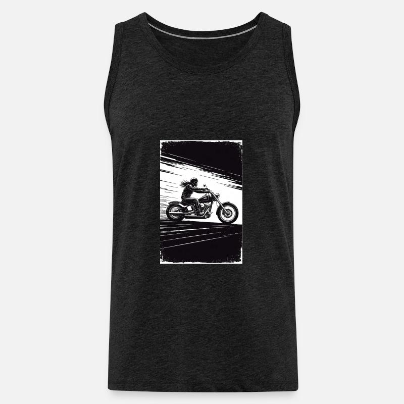 Chopper_Biker_Artwork_Collection_R02 - Männer Premium Bio Tank Top - Anthrazit