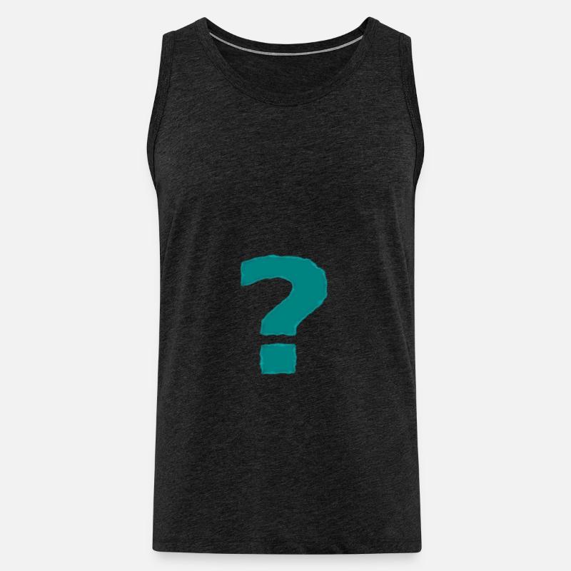 Das Fragezeichen - Männer Premium Bio Tank Top - Anthrazit