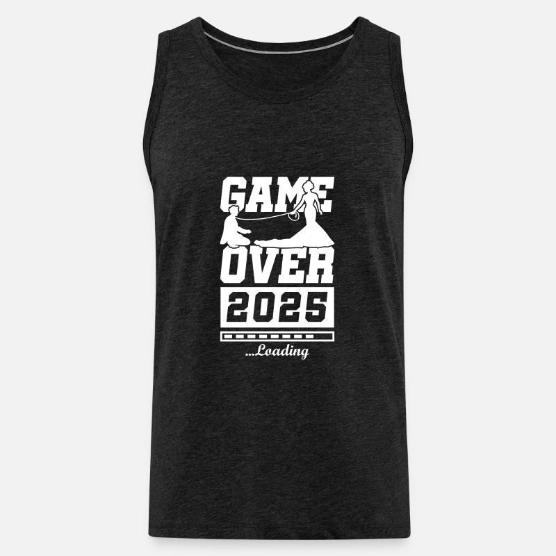 Wedding Loading 2025 Game Over - Débardeur bio Premium Homme - charbon