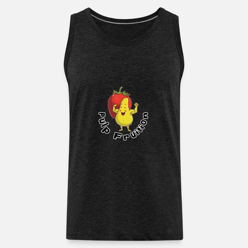 Pulp Fruit Kraftfigur - Männer Premium Bio Tank Top - Anthrazit
