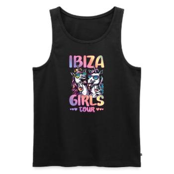 Ibiza Girls Tour Unicorn Party Holidays - Men's Premium Organic Tank Top - charcoal grey - Front - AI Model Male 185 dark (185cm)