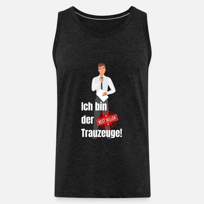 Ich bin der Trauzeuge - Männer Premium Bio Tank Top - Anthrazit