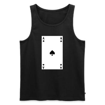 Ass Blatt - Bild - Männer Premium Bio Tank Top - Anthrazit - Vorne - AI Model Male 185 dark (185cm)