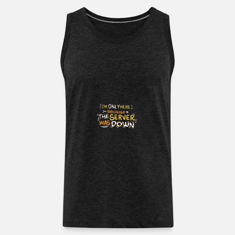 Server down - T-Shirt Geschenk - Männer Premium Bio Tank Top - Anthrazit