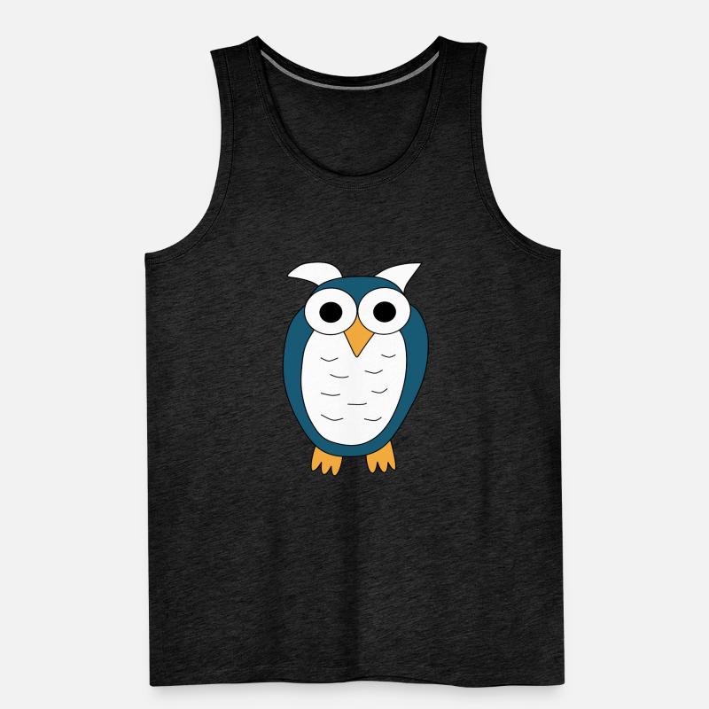 Eule blaue Eule Männer Premium Bio Tank Top