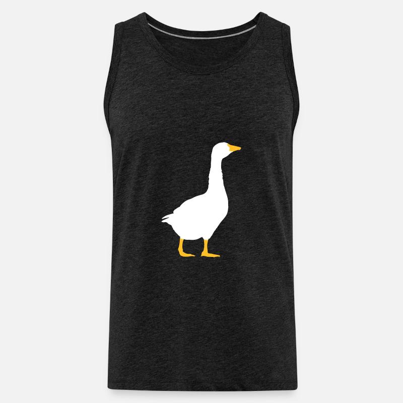 Design Gans Silhouette - Männer Premium Bio Tank Top - Anthrazit