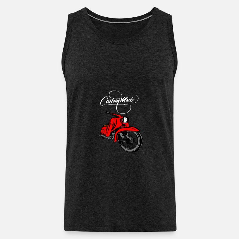 Simson Schwalbe DDR Moped - Männer Premium Bio Tank Top - Anthrazit