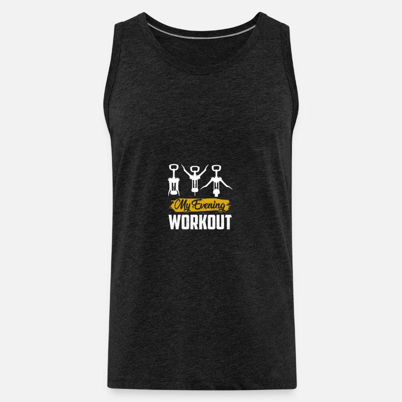 Wein Winzer Alkohol Geschenk · Abendtraining - Männer Premium Bio Tank Top - Anthrazit