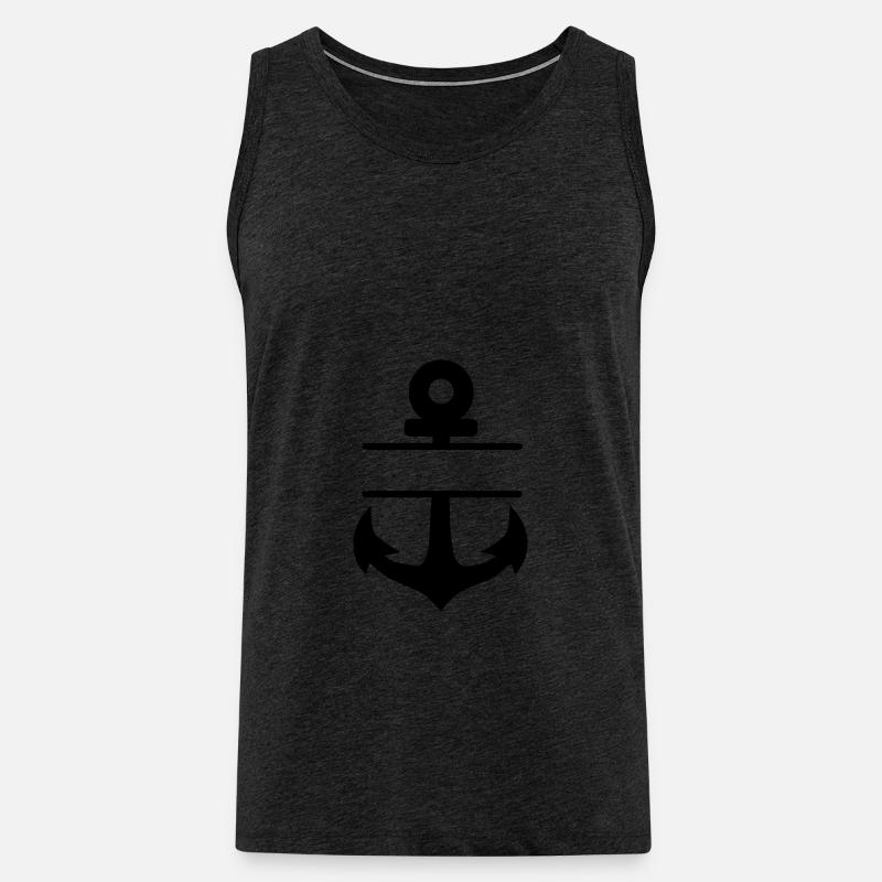anker blanco rund - Männer Premium Bio Tank Top - Anthrazit