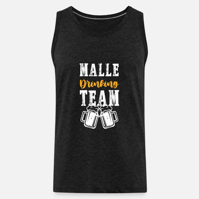 Malle Drinking Team - Männer Premium Bio Tank Top - Anthrazit