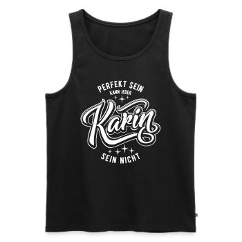 Vornamen Karin - Namenstag - Geschenk - Männer Premium Bio Tank Top - Anthrazit - Vorne - Alexander (188cm)