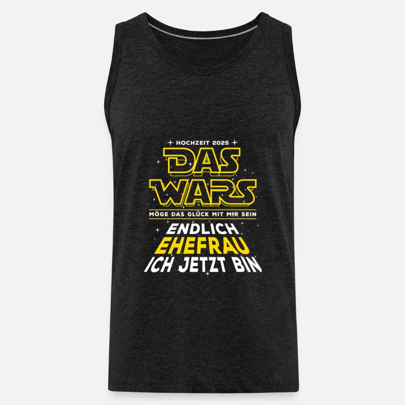 Das Wars - Hochzeit 2025 - Endlich Ehefrau - Männer Premium Bio Tank Top - Anthrazit