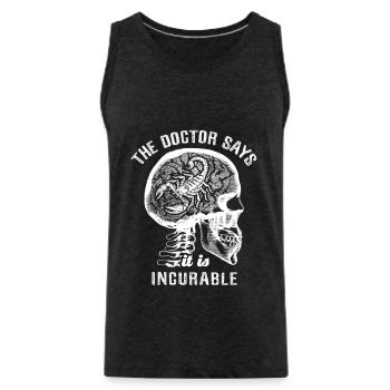 The doctor says it's incurable - scorpion - Männer Premium Bio Tank Top - Anthrazit - Vorne - AI Model Male 185 dark (185cm)