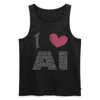 i love ai - Männer Premium Bio Tank Top - Anthrazit - Vorne - Alexander (188cm)