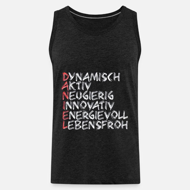 Daniel - Männer Premium Bio Tank Top - Anthrazit