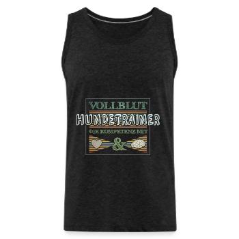 Hundetrainer - Männer Premium Bio Tank Top - Anthrazit - Vorne - AI Model Male 185 dark (185cm)
