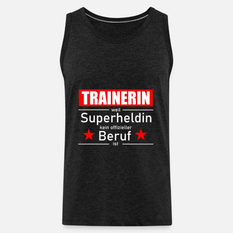 Trainerin - Männer Premium Bio Tank Top - Anthrazit